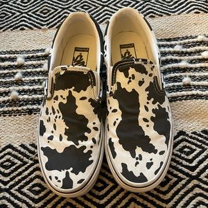 Cow print vans